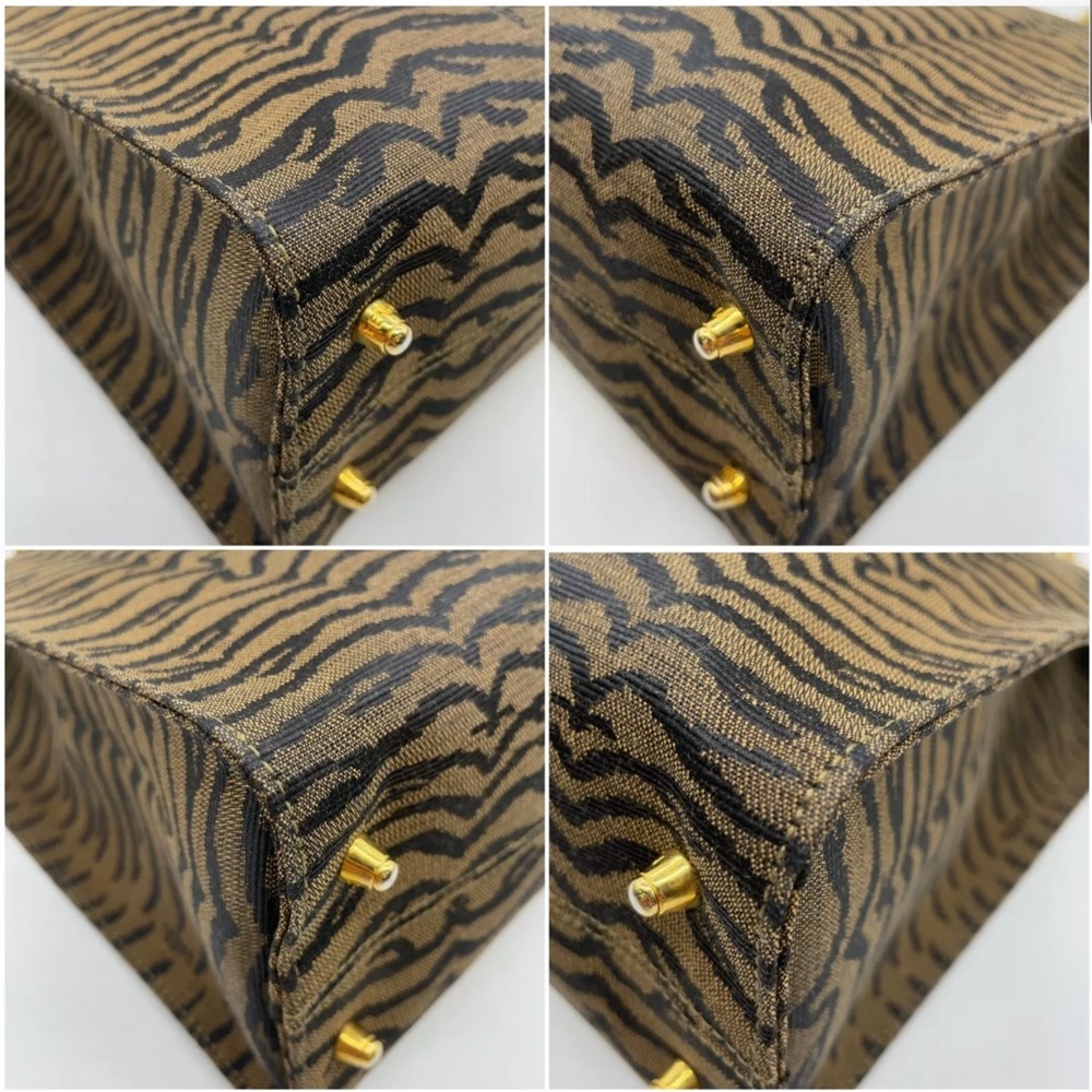 Rare Fendi shopper Tote with FF Gold Handles - Picture 5 of 16